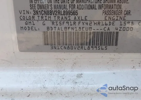 2024 Nissan Versa 1.6 S from USA, damaged, VIN 3N1CN8BV2RL899565